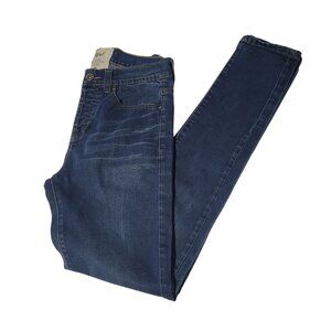 gef Jeans Womens Size 28 Button Fly Skinny Mid Rise Dark Wash Denim Pants